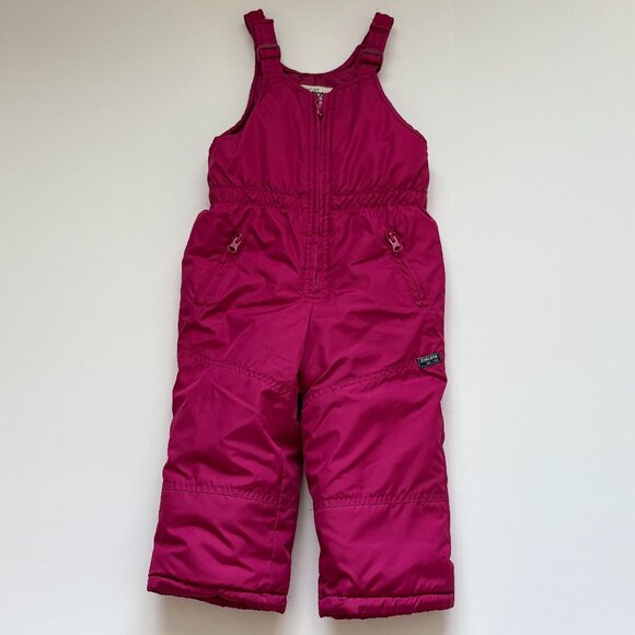 Oshkosh Bgosh Toddler Girls Snowsuit Bib Pants Zip Front Size 2T Purple Red - Picture 1 of 8